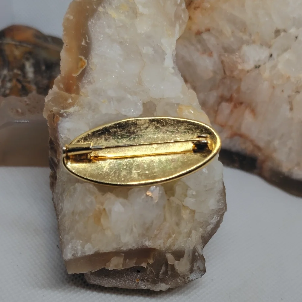 Damascene Brooch With Trombone Clasp - Picture 4 of 6